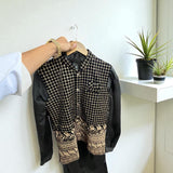 Men’s Royal Embroidered Nehru Jacket – Black & Gold Velvet Finish