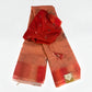 Soft Cotton Printed Saree with Blouse – Orange Red Gradient