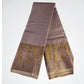 Mauve-Gold Silk Blend Saree with Woven Bird & Floral Border
